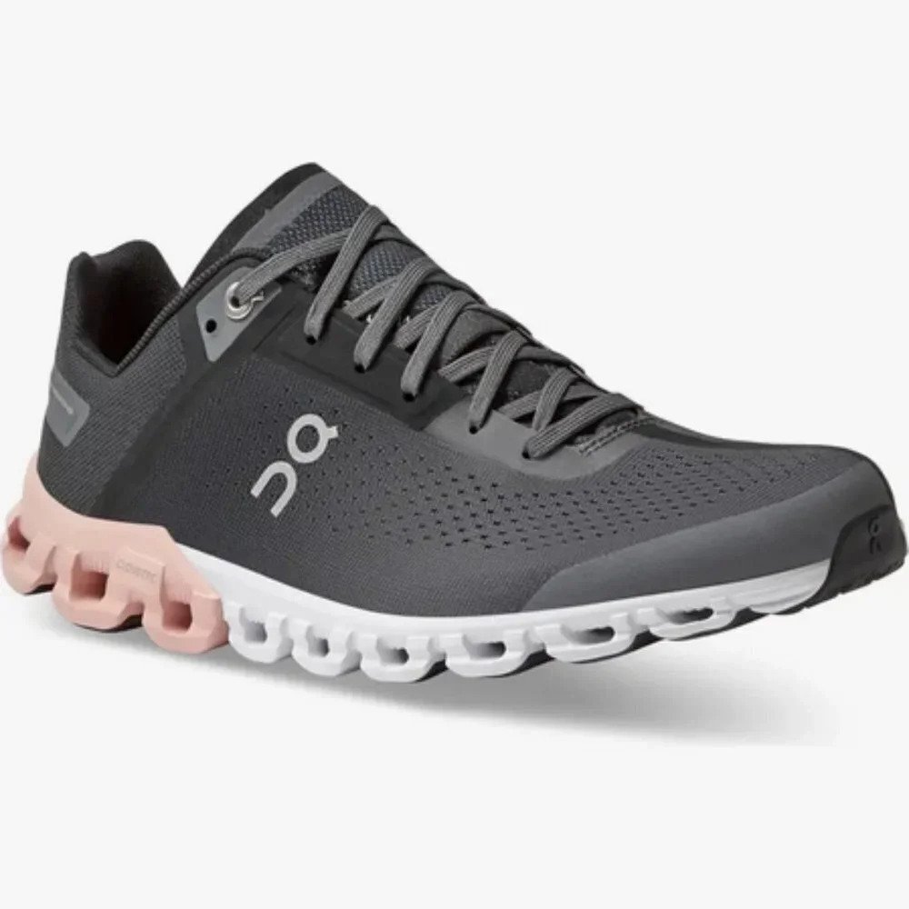 On Women's Cloudflow Running Shoe In Rock/Rose. S… - image 1